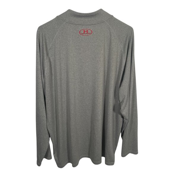 Under Armour 1/2 Zip Tech Pullover Mens Size 2XL Gray Athletic Active L/S - Picture 6 of 6